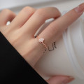 A37916 s925 sterling silver sparkling rhinestone design elegant ring