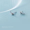 A34699 s925 sterling silver trendy simple dolphi earrings