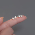 A39245 s925 sterling silver butterfly stud simple elegant grade earrings