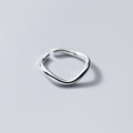 A32086 s925 sterling silver weave bar chic adjustable ring