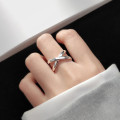 A36535 s925 sterling silver simple hollowed sweet ring