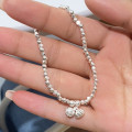 A40204 s925 sterling silver bead charm trendy elegant bracelet
