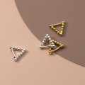 A38108 s925 sterling silver triangle big statement earrings