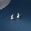 A37078 s925 sterling silver sweet white earrings