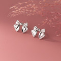 A38059 s925 sterling silver rhinestone butterfly stud design sweet earrings
