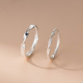 A44509 silver trendy sweet unique twist ring