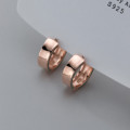 A38330 s925 sterling silver circle design simple trendy earrings