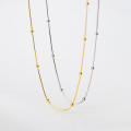 A45384 s925 silver simple fashion elegant trendy necklace