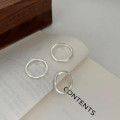 A42665 sterling silver simple fashion adjustable ring