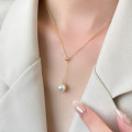 A45308 s925 silver trendy sweet simple necklace
