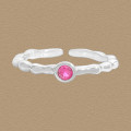 A45472 cubic zirconia sterling silver s925 adjustable ring