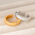 A45939 s925 sterling silver sweet rhinestone braided twist ring