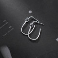 A31736 s925 sterling silver simple rope geometric bar fashion chic earrings