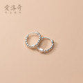 A32360 s925 sterling silver chic hoop unique earrings