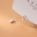 A33792 s925 sterling silver simple circle chic sweet earrings