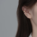 A34770 s925 sterling silver simple clipon trendy piercing rhinestone twis earrings