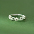 A45967 s925 sterling silver trendy sweet flower ring
