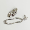 A32821 925 sterling silver simple asymmetric earrings