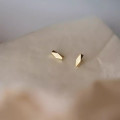 A44999 s925 sterling silver simple fashion rhombic stud earrings