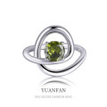 A36242 s925 sterling silver metal bar wrap adjustable ring