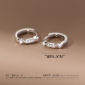 A38558 s925 sterling silver rhinestone geometric design elegant earrings
