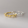 A43807 s925 sterling silver trendy sweet butterfly adjustable ring