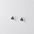 A33655 s925 sterling silver simple fashion rhinestone triangle earrings