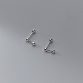 A44208 s925 silver simple fashion stud cute elegant earrings