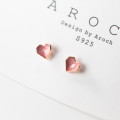 A36715 s925 sterling silver heart earrings