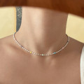 A41957 sterling silver simple necklace