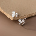A38213 s925 sterling silver trendy sweet sparkling rhinestone earrings