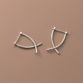 A35563 s925 sterling silver barX simple chic fashion unique earrings