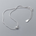 A39169 s925 sterling silver simple heart anklet grade
