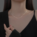 A36903 S999 silver simple heart sweet necklace