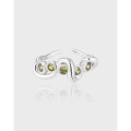 A40944 unique weave bar rhinestone s925 sterling silver adjustable ring