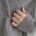 A36346 big 925 sterling silver simple chic initial ring