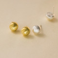 A43492 s925 sterling silver trendy sweet unique simple ball stud earrings