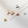 A36679 s925 simple geometric cute triangleV women sweet chic earrings