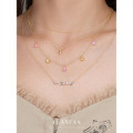 A43881 s925 sterling silver fashion simple pendant geometric dainty necklace