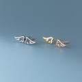 A36830 s925 sterling silver wing hollowed earrings