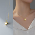 A35302 s925 sterling silver chic simple trendy heart pendant necklace