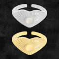 A45084 heart white agate sterling silver s925 heartshape ring
