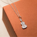 A43855 silver trendy sweet dainty pendant necklace