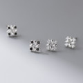 A43167 s925 sterling silver hollowed rhinestone stud fashion earrings