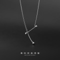 A31252 s925 sterling silver ball double necklace
