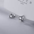 A35786 s925 sterling silver chic simple silver vintage rhinestone earrings