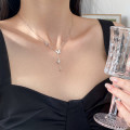 A45318 s925 silver trendy sweet butterfly necklace