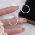 A44671 s925 sterling silver trendy sweet unique circle stud earrings