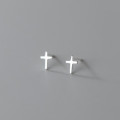 A35624 s925 sterling silver cross earrings