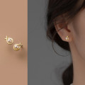 A36855 s925 sterling silver bar teardrop pearl earrings